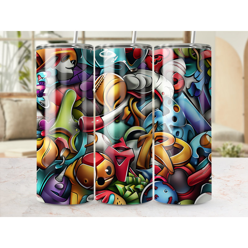 Choose Handmade Tumblers 591ml Vacuum Insulated Stainless Steel (18/8) Travel Tumbler with Straw