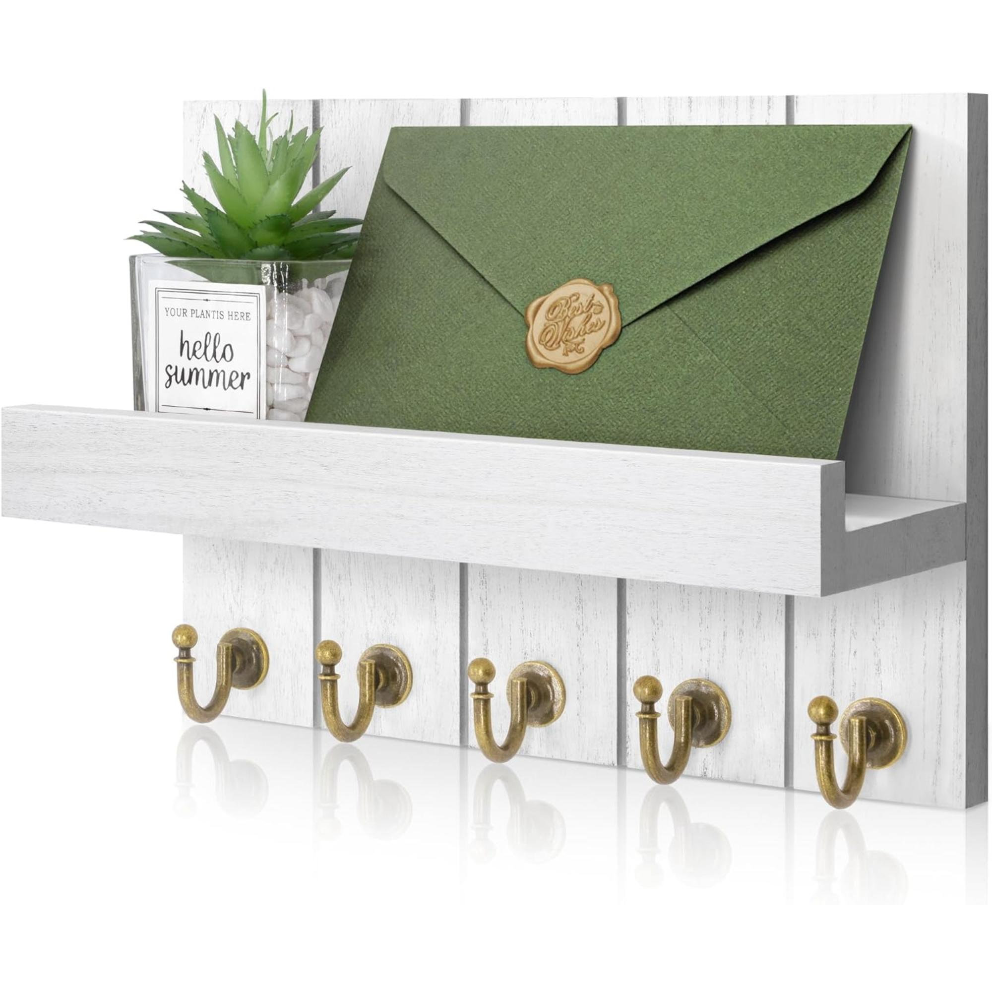Textiles Hub Key Holder For Wall - Decorative Mail Organizer Wall Mount ...