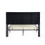 Lit stylé pour appartement, chambre d'amis, lit de chambre, structure de lit plateforme tapissier avec tête de lit, support en lattes de bois massif