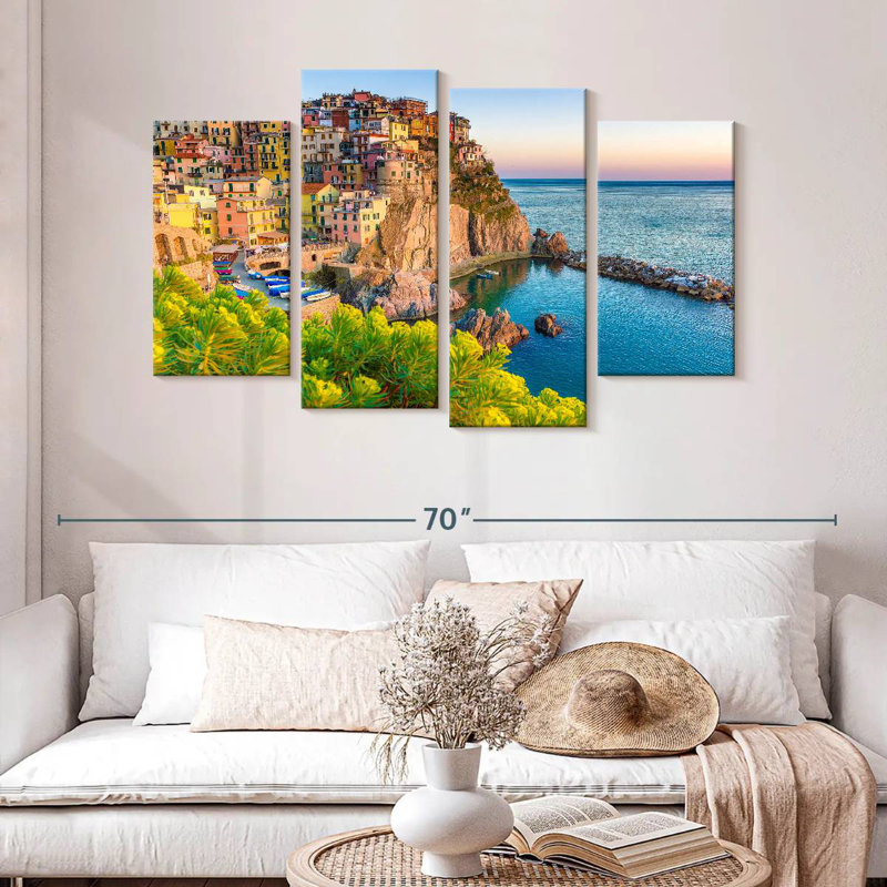 Alvord Seaside Cinque Terre, H 32 po x l 52 po