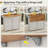 Rolling Kitchen Island Kitchen Island Cart with Drop Leaf Trash Can Cabinet Gray