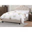 Mobilier de chambre à coucher contemporain avec cadre de lit tapissier rembourré en polyfibre brun clair-1069608891