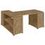 Bureau d'ordinateur à 3 tiroirs en bois de manguier avec plan de travail spacieux Caelum - Solution de bureau à domicile moderne