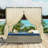 Outdoor Sun Bed With Curtain And Adjustable Backrest-1546612935