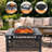 Tennielle Square Steel Wood Burning Fire Pit