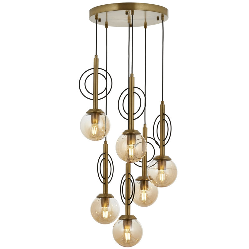 Luminaire suspendu sphère 6 lumières