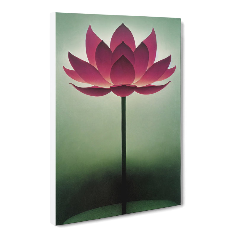 Lotus Flower - Wrapped Canvas, 50cm H x 35cm W x 3cm D
