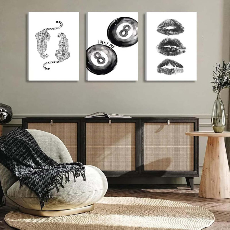 3 Piece Wrapped Canvas Print, 40 cm H x 90 cm W