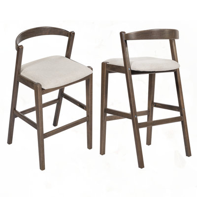 Indoor Rubberwood Barstool Set Of 2