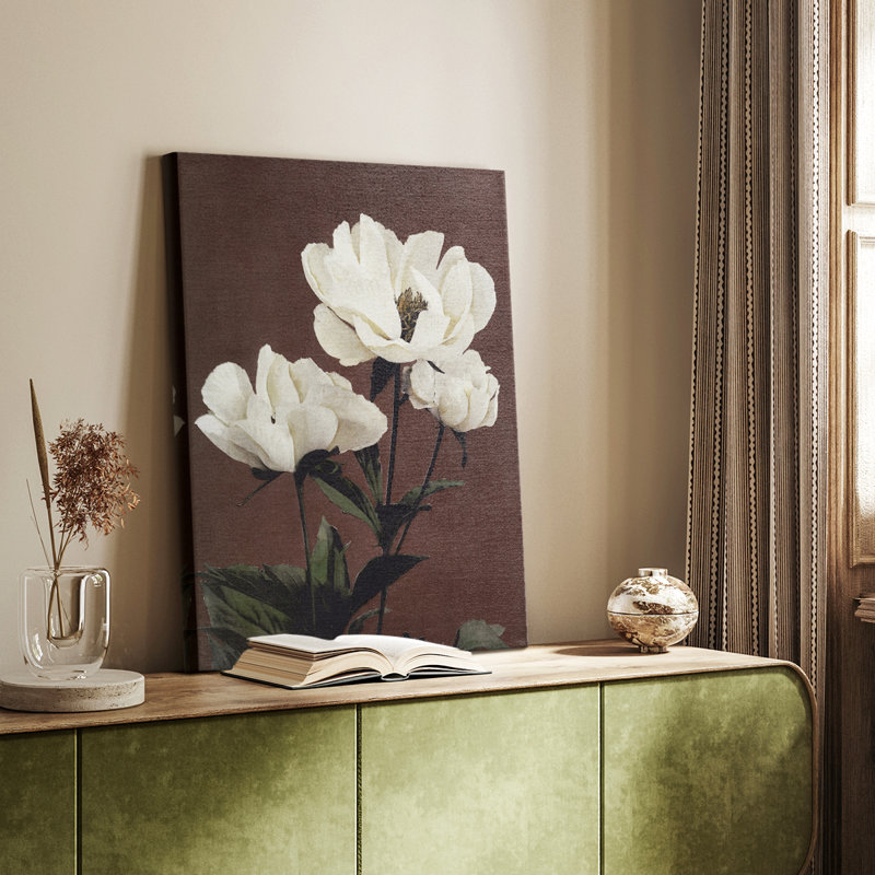 Motif floral rétro avec cccl, H 18 po x l 12 po