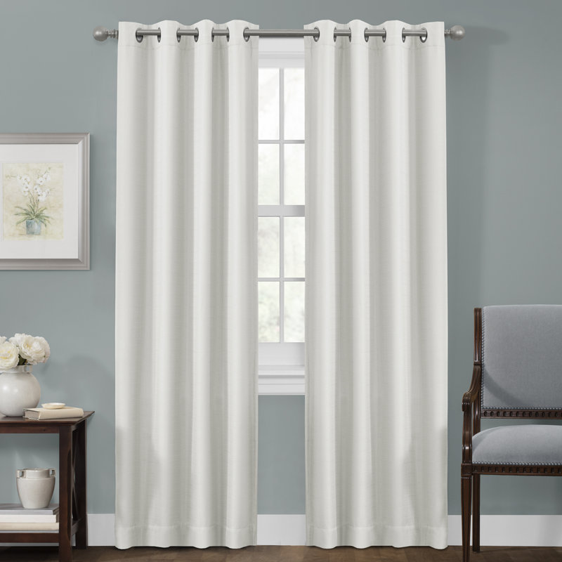 Gupton Blackout Curtain Single Panel, Linen
