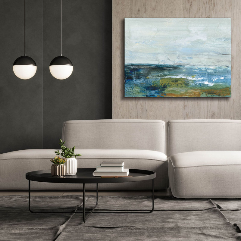 «Epoque Graffiti», paysage marin matinal par Silvia Vassileva, art mural sur toile, 54 po x 40 po, H 40 po x l 54 po