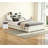 3-Pieces Queen Bedroom Set, 1 Platform Bed with LED, Drawers and Trundle​ Bed and 2 Nightstands with Charging Station