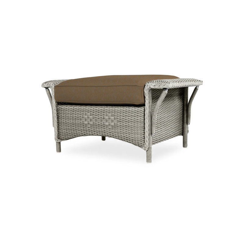 Nantucket Outdoor Ottoman, Rumba Stonewashed, Pewter