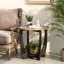 Table de bout avec tablette de rangement Farmhouse, table d'appoint French Country
