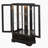 Lighted Glass Curio Cabinet With Bulb, 2-Door Display Cabinet With Drawer And Adjustable Shelves-361745912