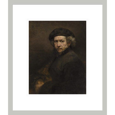 Autoportrait par Rembrandt van Rijn - Estampe numérique encadrée