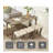 Long Counter Height Dining Bar Table & 3 Stools Set—Built-in Power Strip, Padded Seats, Space-Saving for Kitchen/Living/Game Room