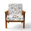 Fauteuil d'appoint bohème - Fauteuil Nomadic Bloom en velours marron-1847067934