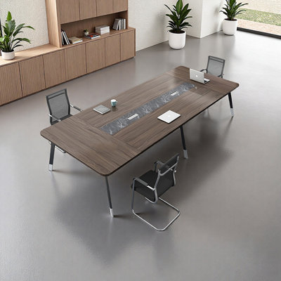 Table de conférence moderne avec pieds en métal