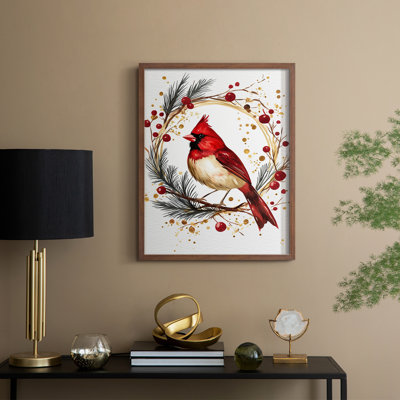 «Christmas Holiday Art CMXC III», reproduction d'art encadrée - bois massif
