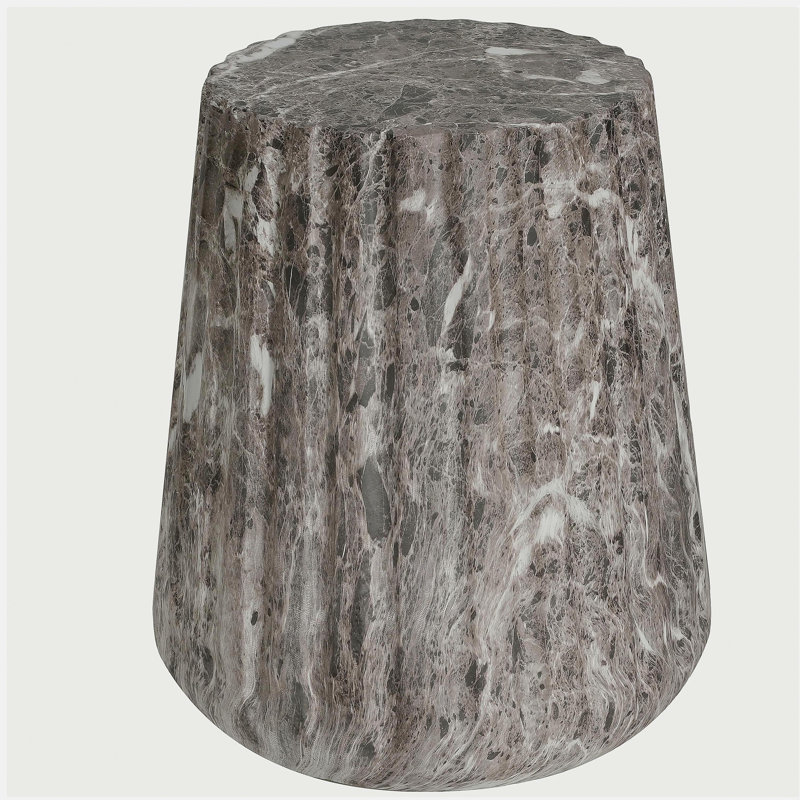 Table d'appoint d'extérieur sculptée Cleme, brun, Brun