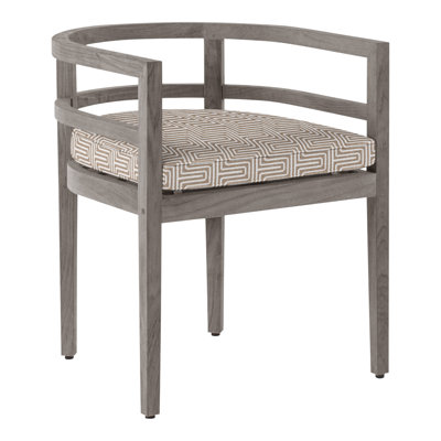 Chaise avec accoudoirs d'extérieur en teck Santa Barbara