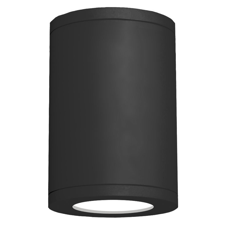 Tube Architectural 1 - Light Flush Mount, Black, 9.5" H x 6.38" W x 6.38" D, Flood