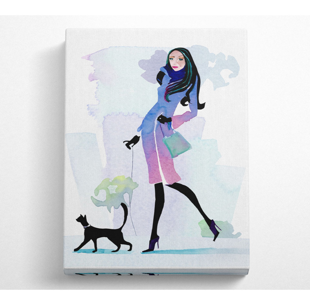 Die Katze hat sich gewundert - Kunstdrucke auf Leinwand - Wrapped Canvas