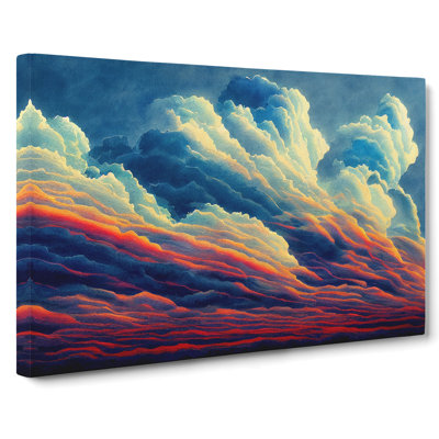 Peaceful Cloudy Sky - Wrapped Canvas Print