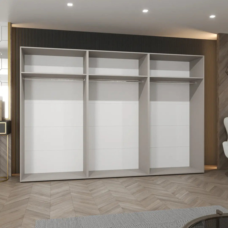Manufactured Wood Wardrobe, Black