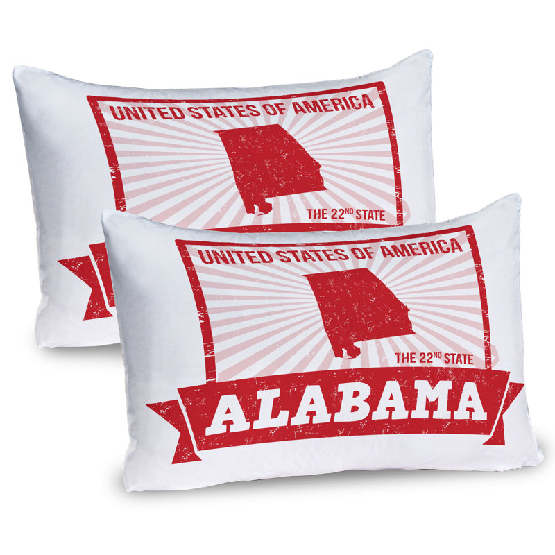Ensemble de 2 taies décoratives Ambesonne Alabama Grungy