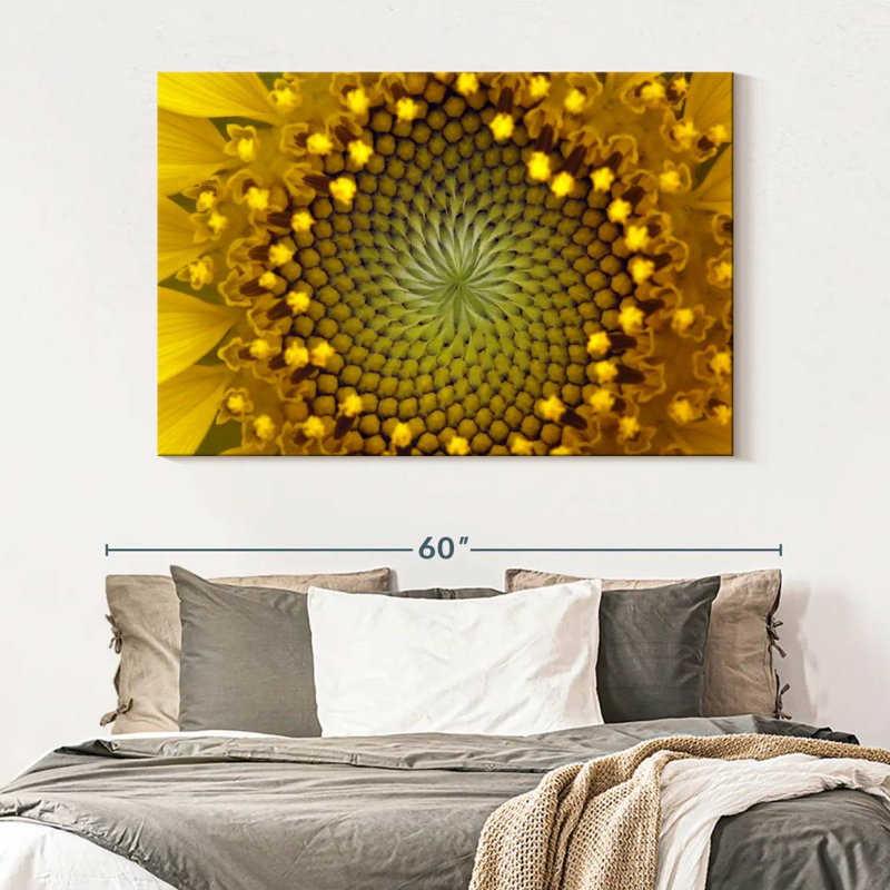 Harnek Symmetric Sunflower, 34" H x 51" W