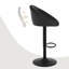 Swivel Upholstered Adjustable Height Counter Stool with Metal Frame-678519522