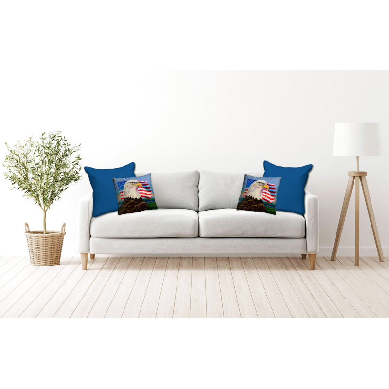 Outdoor Reversible Throw Pillow, 18"H x 18"W