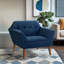 Fauteuil rembourré avec dossier touffeté de 37 po de largeur Merrylite, bleu-836379077