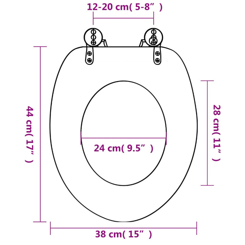 Krini Soft Close Round Standard Toilet Seat