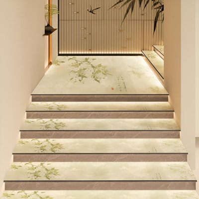 Luxury Chinese-Inspired Diatom Mud Stair Treads - Non-Slip Step Pads For Villa & Home Interiors
