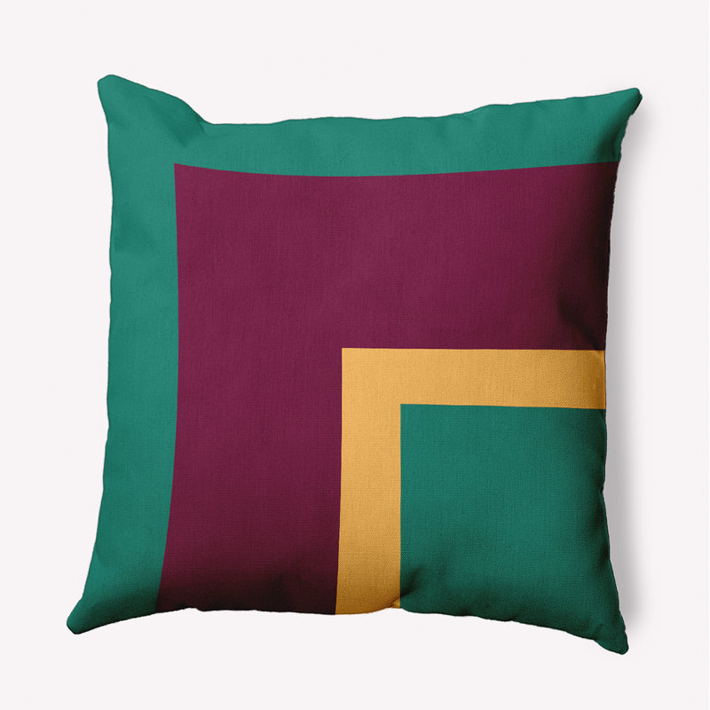 Housse de coussin décoratif en polyester / mélange de polyester par E by Design, 26 po x 26 po, Vert