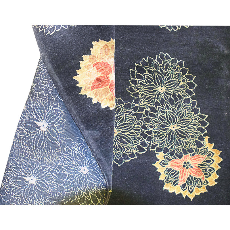 Handmade Silk and Wool Area Rug