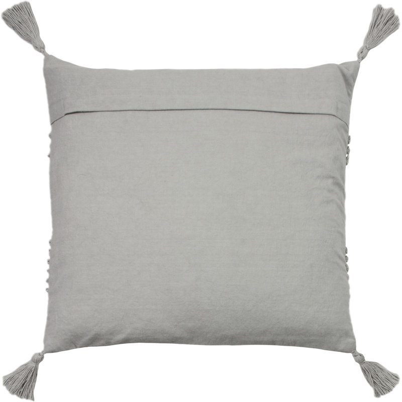 Halmo Square Throw Pillow Cover, Grey