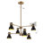 Mantasha 6-Light Modern Sputnik Black/White/Brass Chandelier-335760266