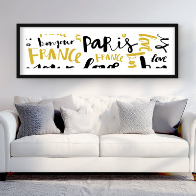 Bonjour Paris - Framed Matted Print for Home Decor