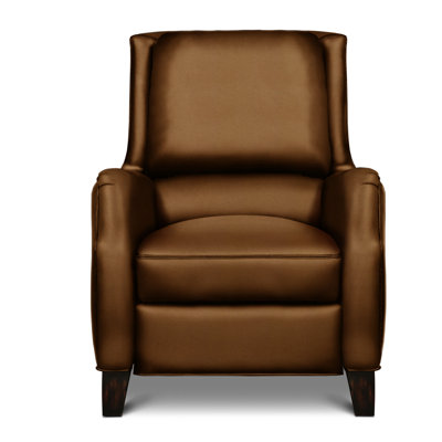 Fauteuil inclinable manuel en cuir véritable Savoy