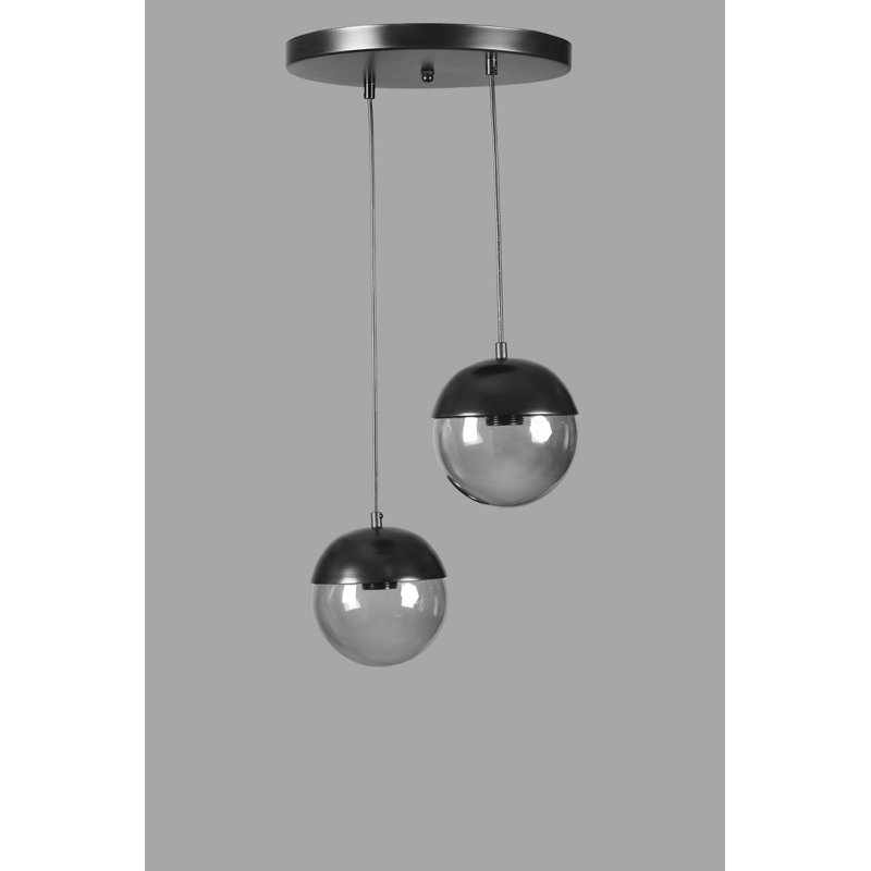 Elegant Dark Grey Chandelier, Adjustable Height, Metal Body, 27.6 x 9.8 inches | 15 cm Cap Diameter, 9.8 inches Base Plate Diameter | Max 40W E27 Socket, Stylish Lighting for Living Room, Dining Room & Entryway
