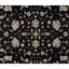 Elegance Oriental Area Rug in Black/Ivory