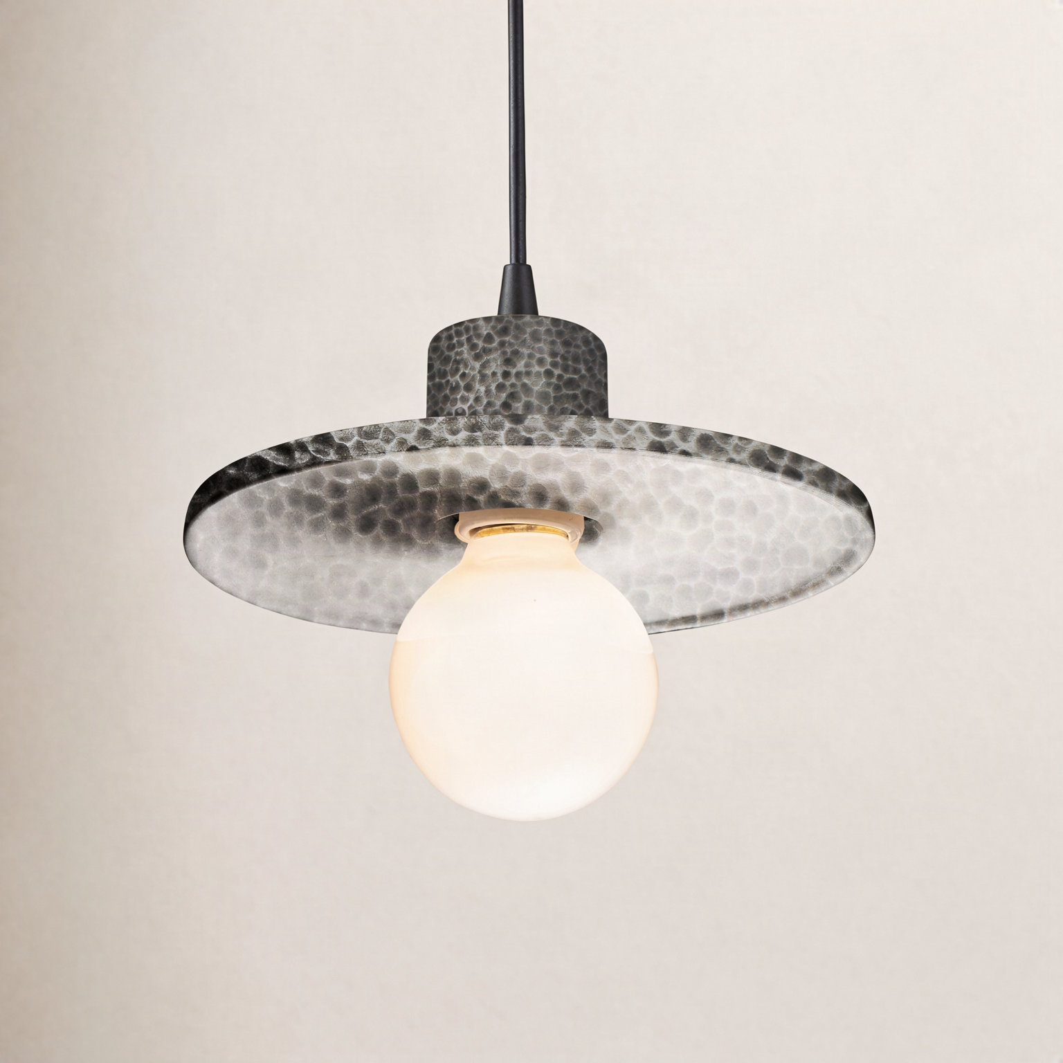 Marlena Dimmable Single Light Pendant, Canyon Clay, Matte Black