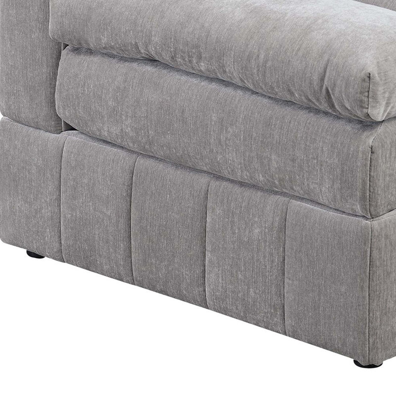 Fauteuil l 32,75 po Seeram, Tissu gris pâle