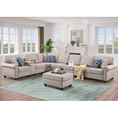 Faux Leather L-Shaped Sectional