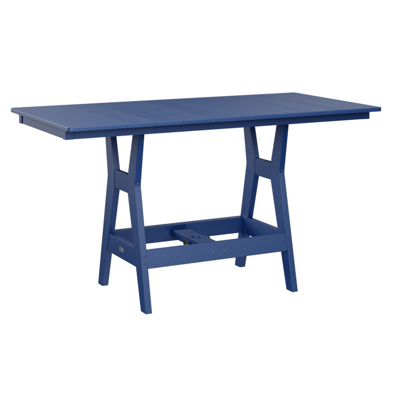Berlin Gardens Harbor Regular 66″ Rectangular Dining Table, Pacific Blue